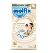 Molfix Pure & Soft Bebek Bezi X-Large 6 No 54 lü