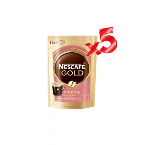 Nescafe Gold Crema Çözünebilir Kahve Özel Seri 80 gr x 5 Adet
