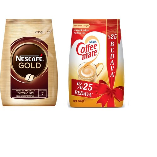 Nescafe Gold Ekonomik Paket 285 gr + Nestle Coffee Mate 625 gr