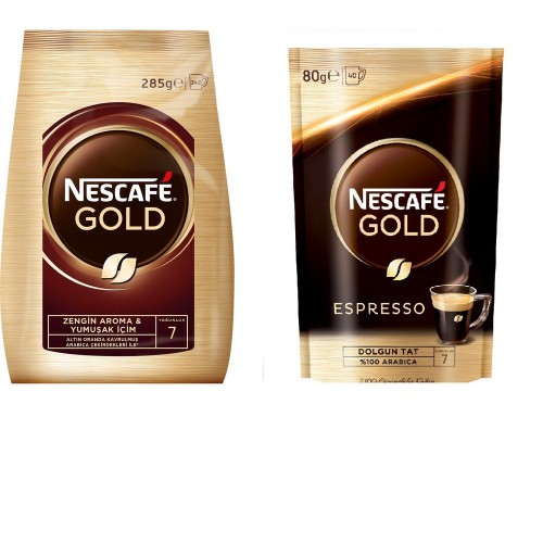 Nescafe Gold Ekonomik Paket 285 Gr + Nescafe Gold Espresso 80 Gr