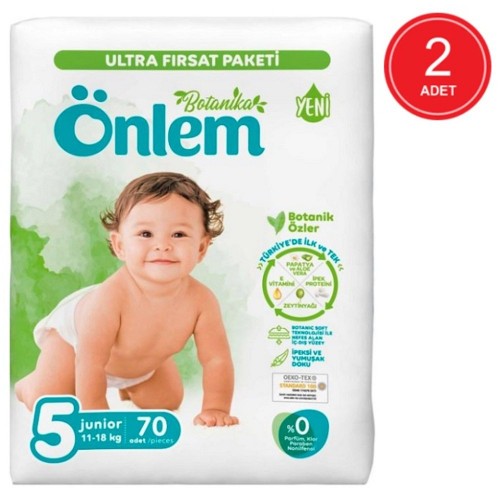 Önlem Botanika Bebek Bezi Ultra Fırsat Paketi Junior 5 No 70 li x 2 Adet