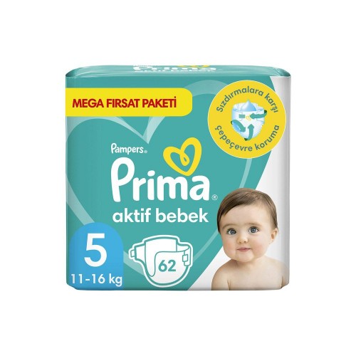 Prima Bebek Bezi Aktif Bebek Mega Fırsat Paket Junior 5 No 62 li