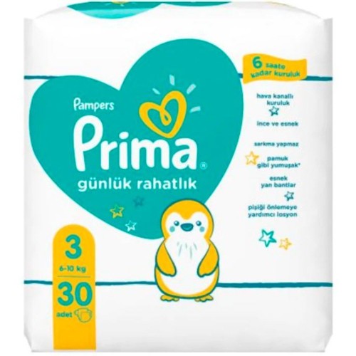 Prima Bebek Bezi Günlük Rahatlık 3 Beden 30 lu