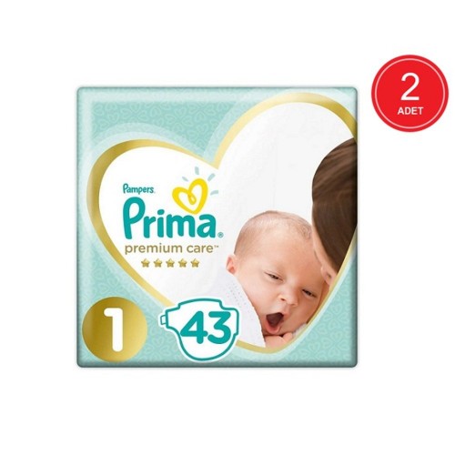 Prima Bebek Bezi Premium Care 1 Beden 43 Adet x 2 Adet