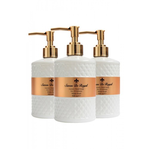 Savon De Royal Luxury Vegan Sıvı Sabun White Pearl 500 ml x 3 Adet
