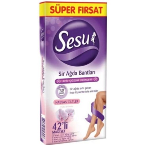 Sesu Sir Ağda Bandı Maxi Set Hassas Ciltler 42 li