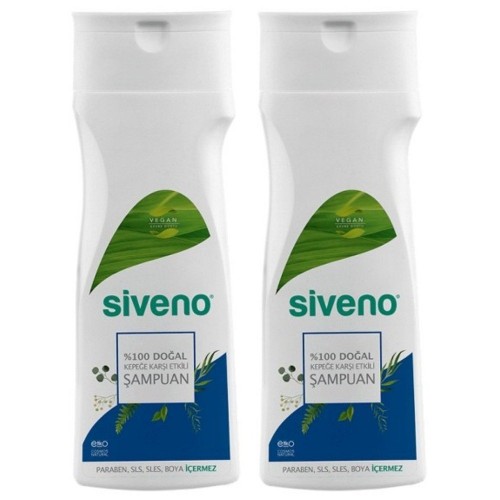 Siveno %100 Doğal Kepeğe Karşı Etkili Şampuan 300 ml x 2 Adet