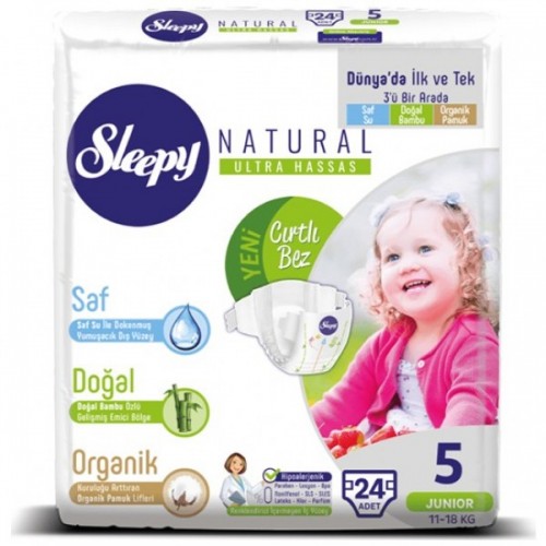 Sleepy Natural Bebek Bezi Junior 5 No 24 lü