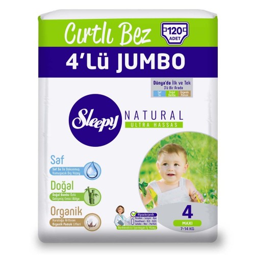 Sleepy Natural Bebek Bezi Maxi 4 No 120 li