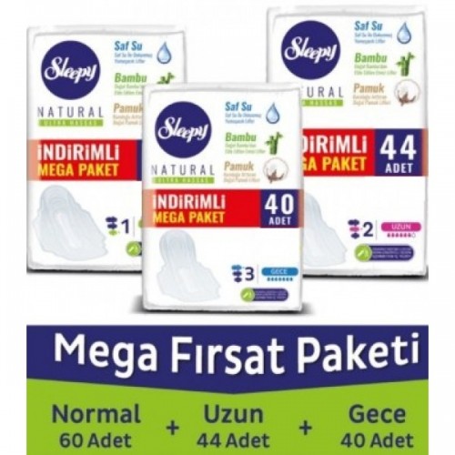 Sleepy Natural Ultra Hassas Mega Fırsat Paketi