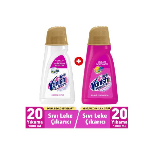Vanish Kosla Oxi Action Gold Sıvı Leke Çıkarıcı Renkli ve Beyaz 2000ml