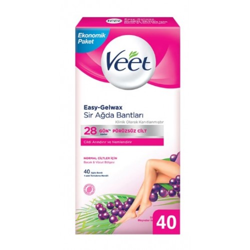 Veet Ağda Bandı Normal Ciltler İçin 40 lı