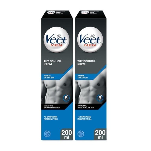 Veet Men Hassas Erkeklere Özel Tüy Dökücü Krem 200 ml x 2 Adet