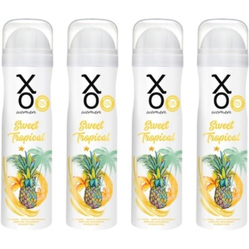 Xo Sweet Tropical Women Deodorant 150 ml x 4 Adet