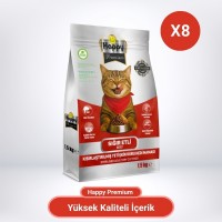 Happy Kısırlaştırılmış Sığır Etli Kuru Kedi Maması 12 Kg
