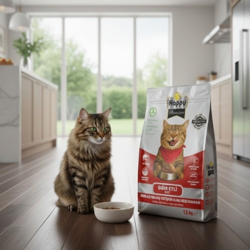 Happy Kısırlaştırılmış Sığır Etli Kuru Kedi Maması 12 Kg Happy Kısırlaştırılmış Sığır Etli Kuru Kedi Maması 12 Kg
