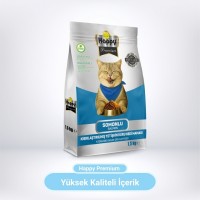 Happy Kısırlaştırılmış Somonlu Kuru Kedi Maması 1,5 Kg 