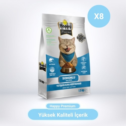 Happy Somonlu Kuru Kedi Maması 12 Kg