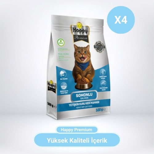 Happy Somonlu Kuru Kedi Maması 2 Kg 