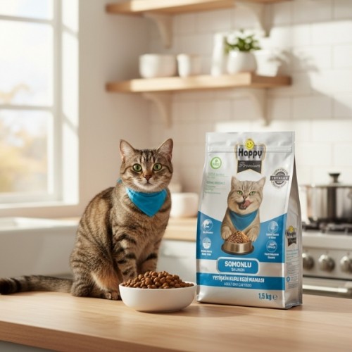 Happy Somonlu Kuru Kedi Maması 3 Kg
