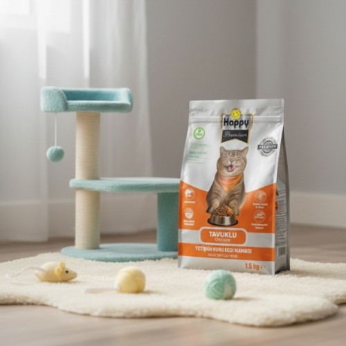 Happy Tavuklu Kuru Kedi Maması 1,5 Kg Happy Tavuklu Kuru Kedi Maması 1,5 Kg
