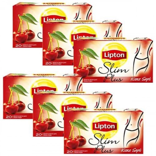 Lipton Form Plus Çay Kiraz Saplı 20 li 40 gr x 6 Adet