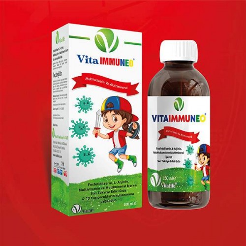 Vitalife Vitaimmuneo Multivitamin ve Multimineral İçeren Şurup 150 ml x 2 Adet