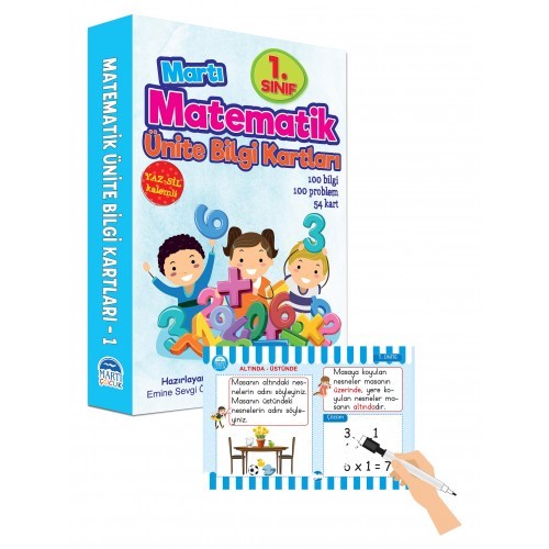 1. Sınıf Matematik Ünite Bilgi Kartları - Yaz Sil Kalemli - Emine Sevgi Özen