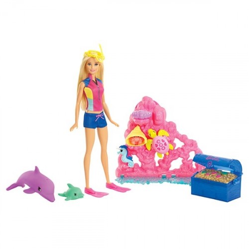 Barbie Sihirli Yunuslar Filmi Okyanus Harikaları Oyun Seti Fcj29
