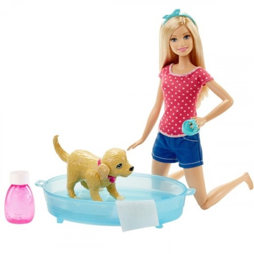 Barbie ve Köpekçik Banyo Keyfi Dgy83