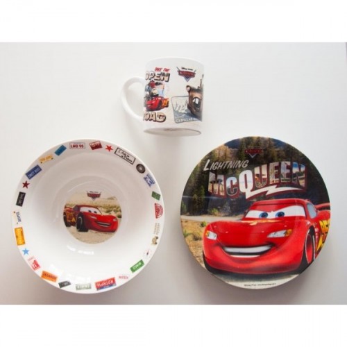 Disney Cars Lisanslı Porselen Yemek Seti 3'lü 365509
