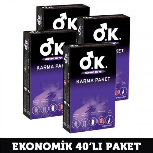 Okey Karma Paket Prezervatif 10 lu x 4 Adet