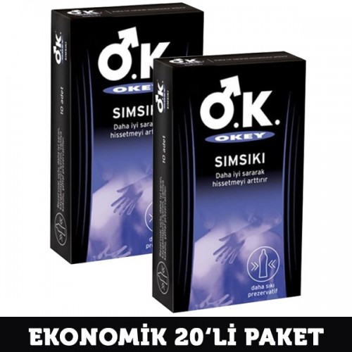 Okey Sımsıkı Prezervatif 10 lu x 2 Adet