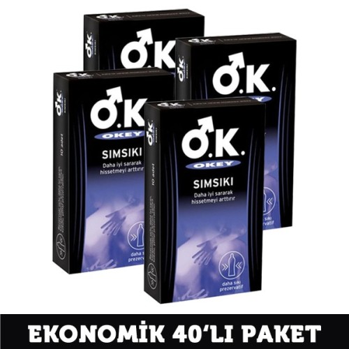 Okey Sımsıkı Prezervatif 10 lu x 4 Adet
