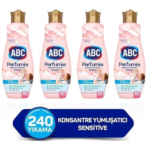 Abc Parfumia Konsantre Yumuşatıcı Sensitive 1440 ml x 4 Adet