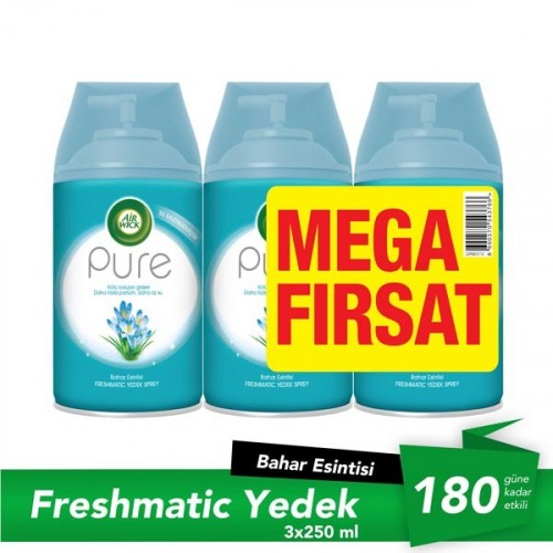 Air Wick Pure Freshmatic Yedek Sprey Bahar Esintisi 3 Al 2 Öde