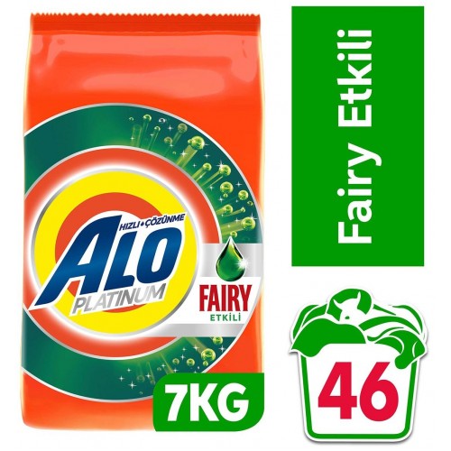 Alo Platinum Fairy Etkili Beyazlar Hızlı Çözülme Toz Deterjan 7 kg
