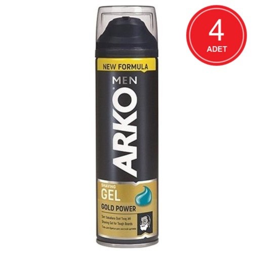 Arko Men Gold Power Tıraş Jeli 200 ml x 4 Adet