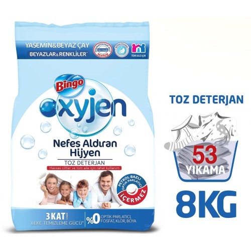 Bingo Oxyjen Toz Çamaşır Deterjanı 8 kg