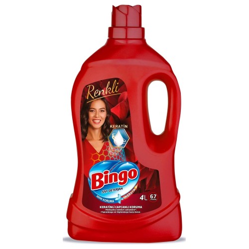 Bingo Renkli Sıvı Bakım Çamaşır Deterjanı 4 lt