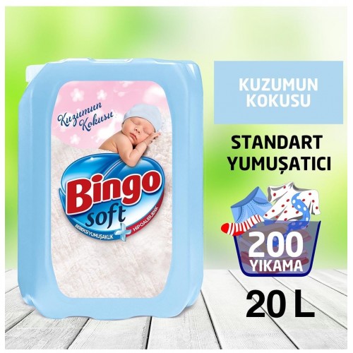 Bingo Soft Kuzumun Kokusu Çamaşır Yumuşatıcısı 5 lt x 4 Adet
