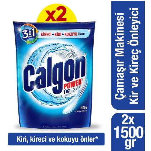 Calgon Çamaşır Makinesi Kireç Önleyici Toz 1500 gr x 2 Adet