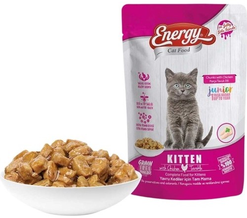 Energy Tavuk Etli Yavru Yaş Kedi Maması 85 gr