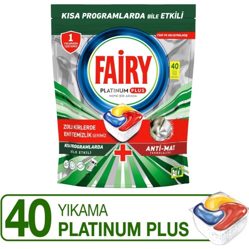 Fairy Platinum Plus Bulaşık Makinesi Deterjanı Kapsülü 40 Yıkama