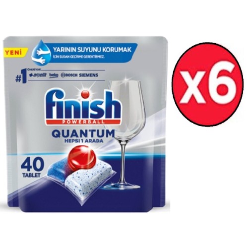 Finish Quantum Bulaşık Makinesi Deterjanı Tablet 40 lı x 6 Adet