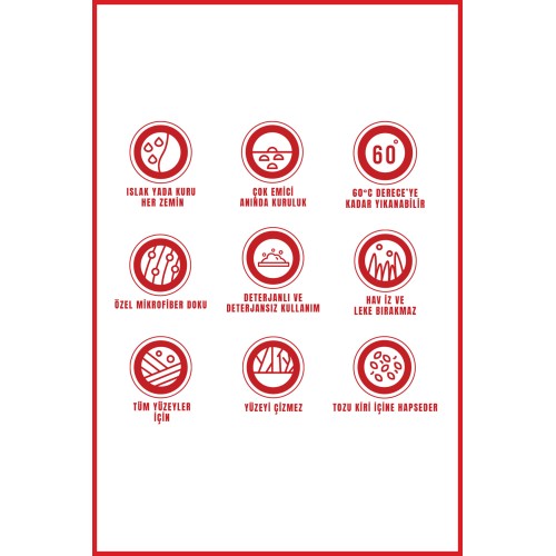 Happy Clean Mikrofiber Havlu Bez 8 Adet