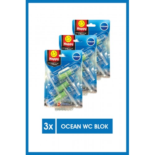 Happy Clean Wc Blok Ocean 3 x 48 gr x 3 Adet