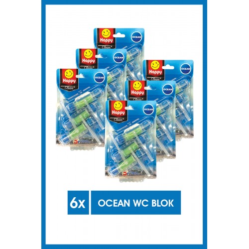 Happy Clean Wc Blok Ocean 3 x 48 gr x 6 Adet