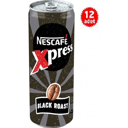 Nescafe Xpress Black Roast Soğuk Kahve 250 ml x 12 Adet