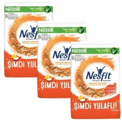 Nestle Nesfit Karışık Meyveli Kahvaltılık Gevrek 400 gr x 3 Adet